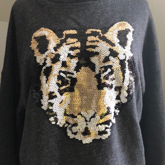 Forever 21 Sequin Tiger Sweatshirt - Picture 2 of 4